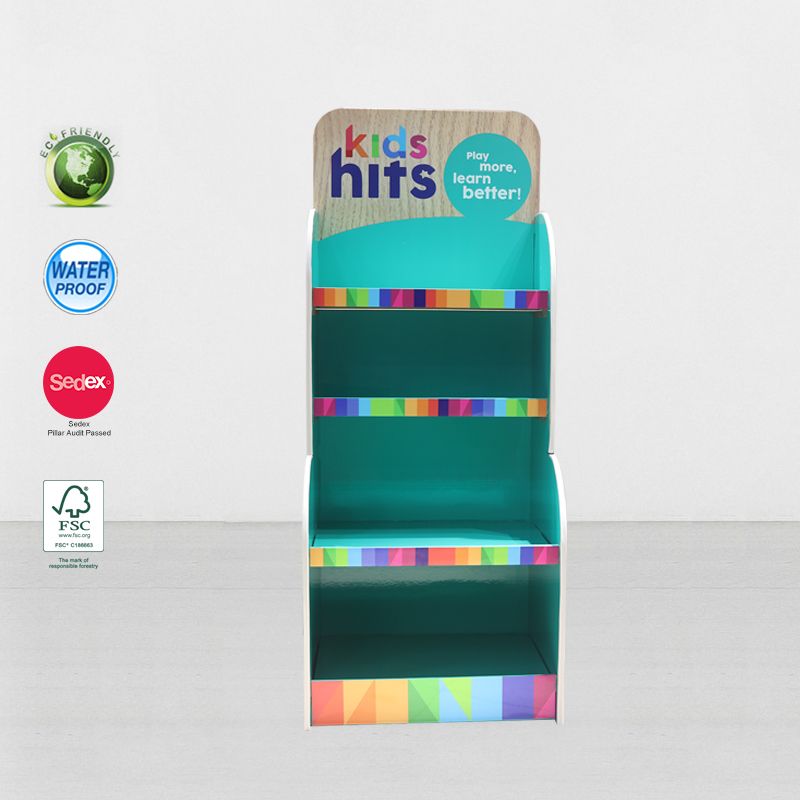 Stair Step POSM Cardboard Retail Display Stands For Toy