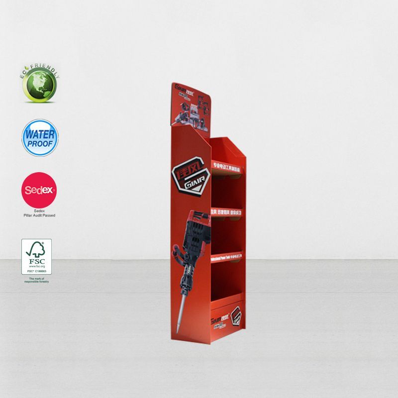 Cardboard Market Christmas Gift Dispaly Shipper Floor Stand For Supermarket