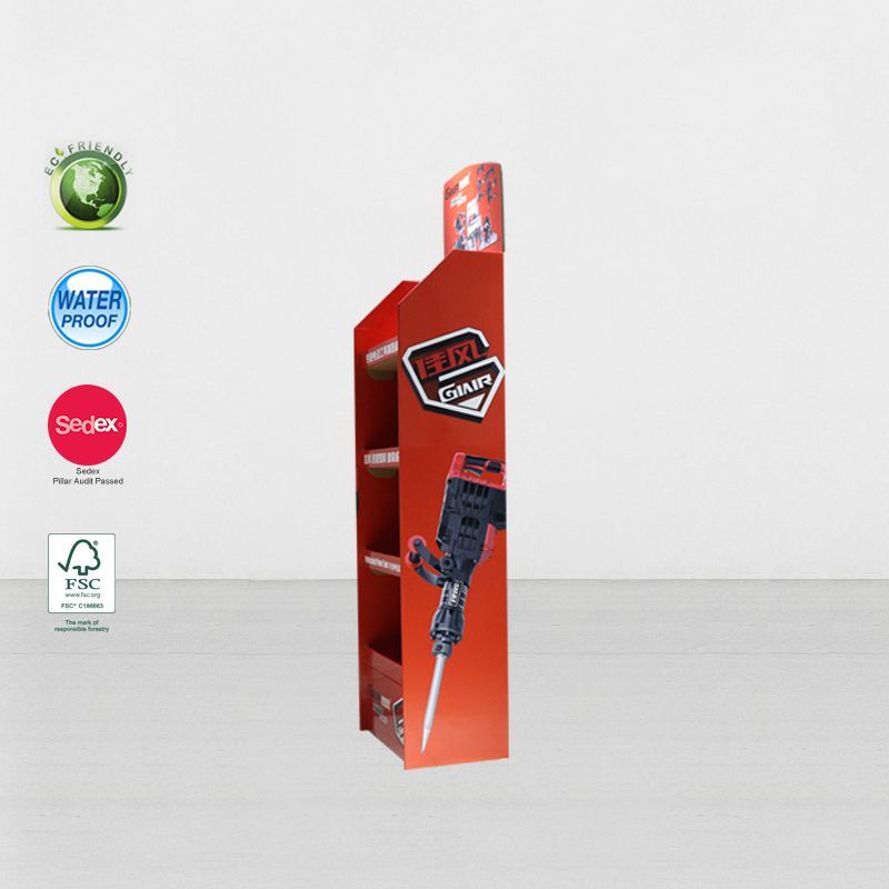 Cardboard Market Christmas Gift Dispaly Shipper Floor Stand For Supermarket