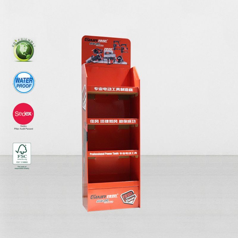 Cardboard Market Christmas Gift Dispaly Shipper Floor Stand For Supermarket