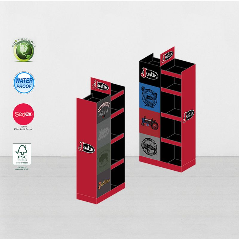 Cardboard Quarter Pallet Display Stands For Clothes Retail At Home Depot