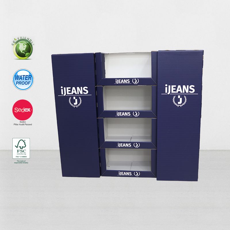 Walmart Cardboard Pallet Store Displays Rack For Snack Promotion