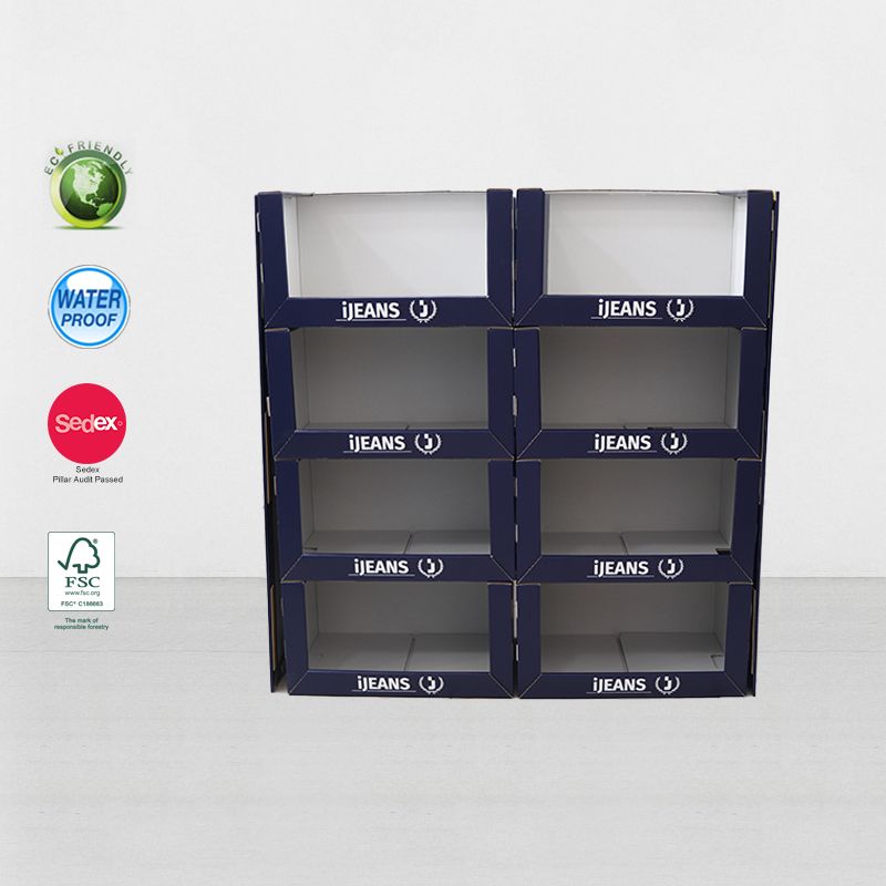 Walmart Cardboard Pallet Store Displays Rack For Snack Promotion