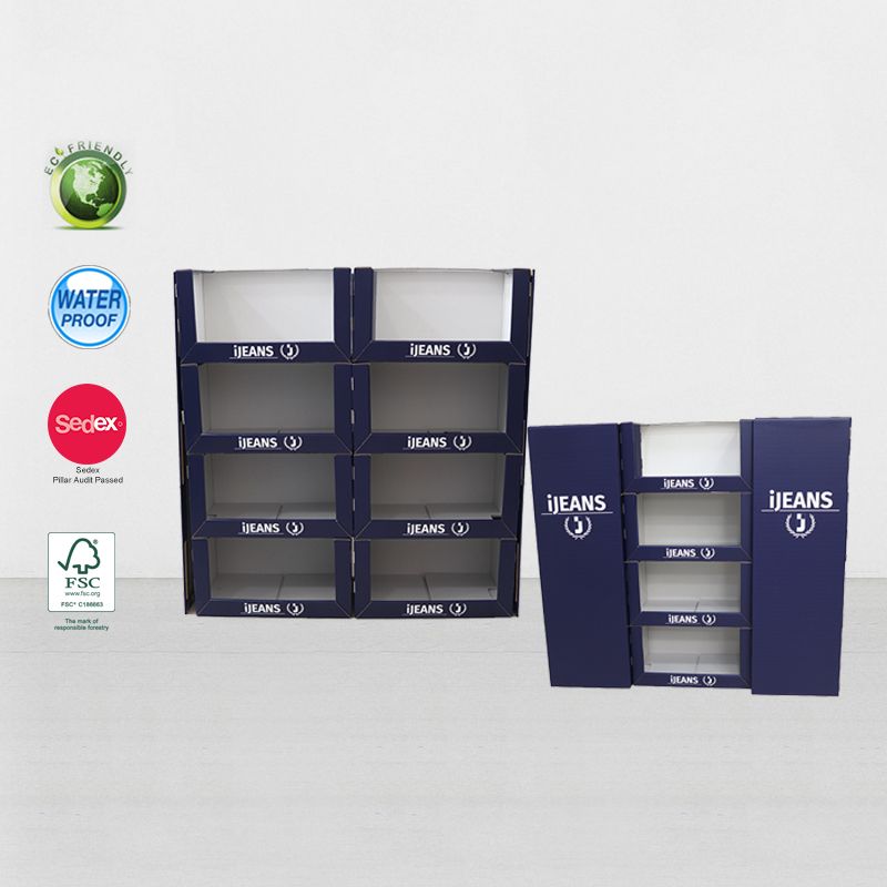 Walmart Cardboard Pallet Store Displays Rack For Snack Promotion