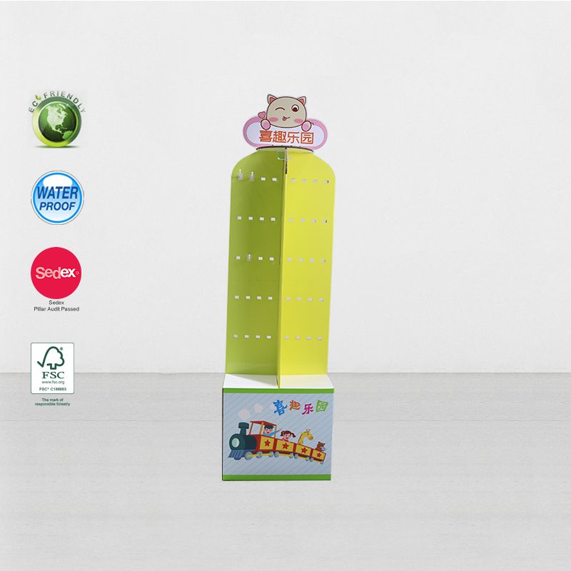 Cardboard Rotating Hook Display Stand For Hanging Ornament