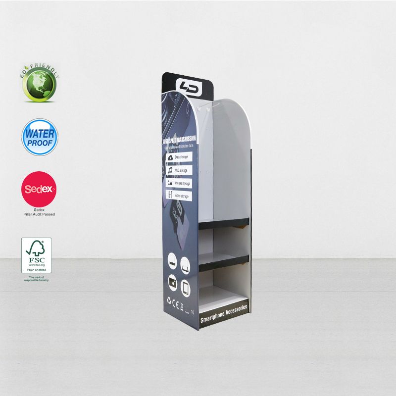 Supermarket Cardboard Hook Display Stands For Hanging Socket Electronics