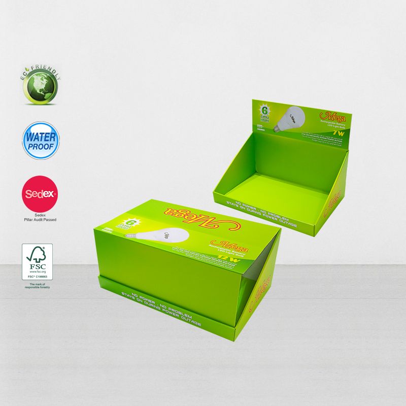 Custom Printed Cardboard Retail Counter Display Boxes For Grocery
