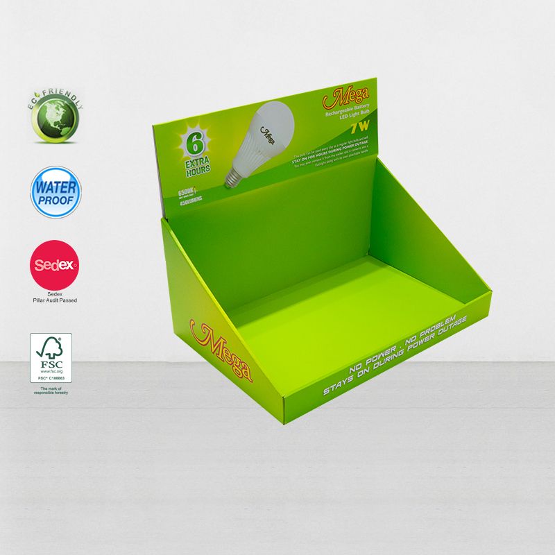 Custom Printed Cardboard Retail Counter Display Boxes For Grocery