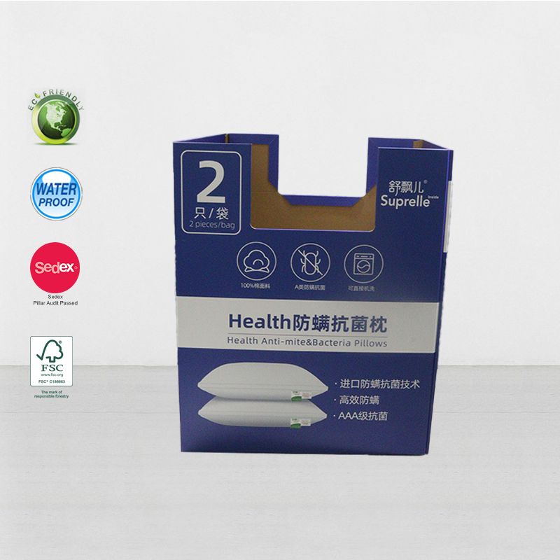 Supermarket Pallet Store Display Large Carton Dump Bin For Pillow