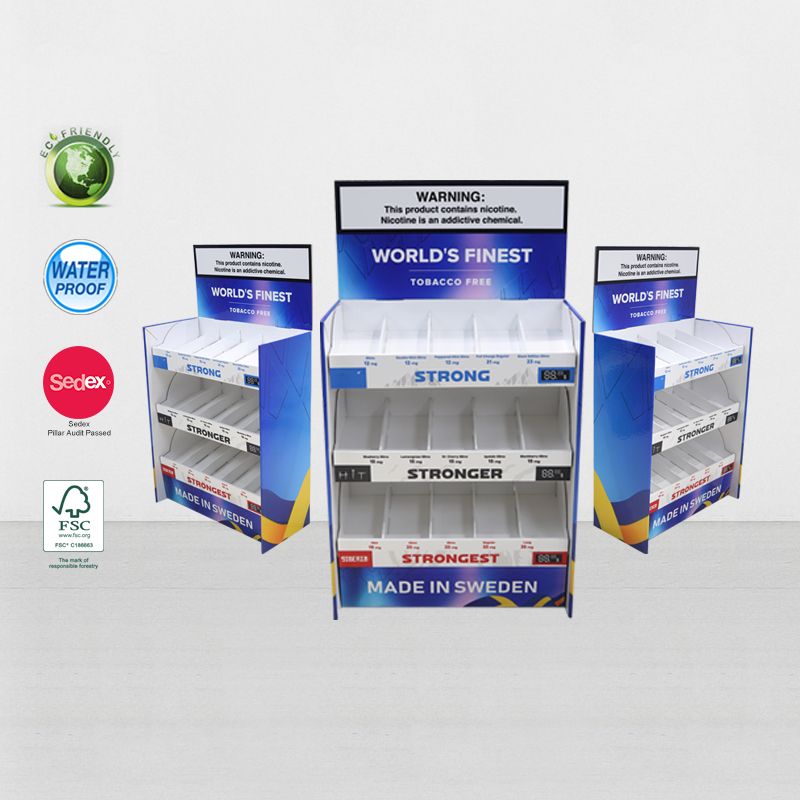corrugated cardboard display racks