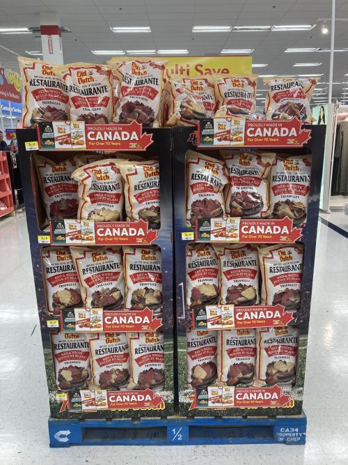 cardboard display for snacks