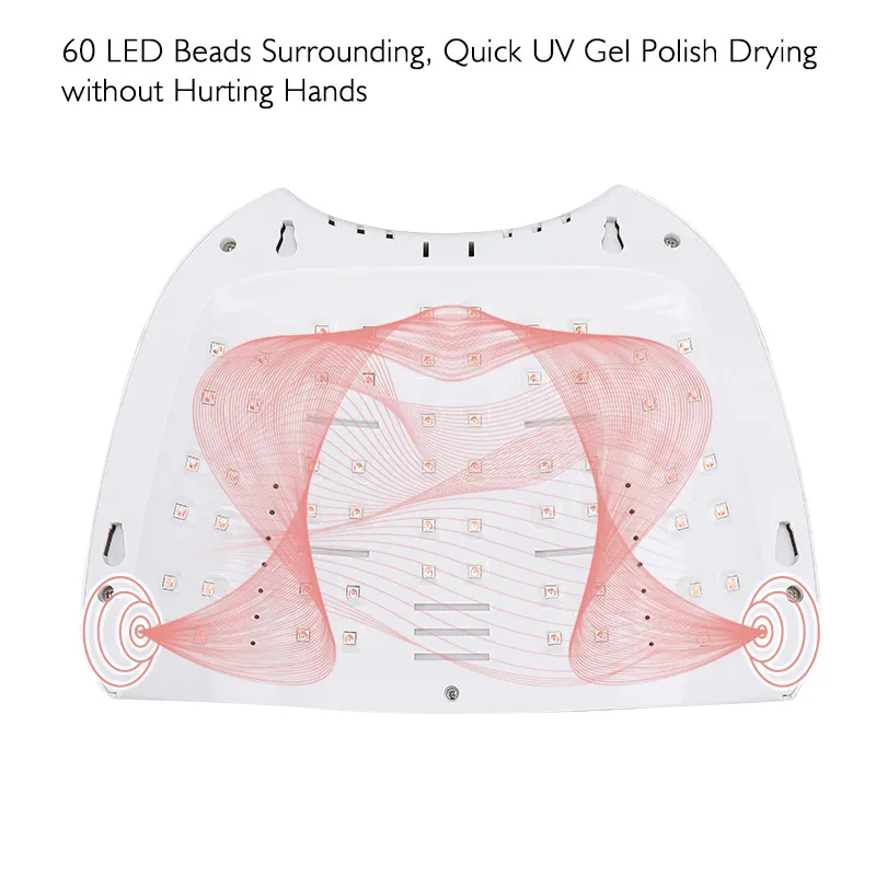 Lámpara de uñas de gel UV LED recargable para esmalte de uñas