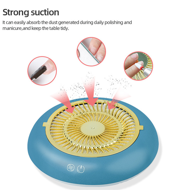 2 in 1 Vacuum Fan Nail Dust Collector with Nail Drill