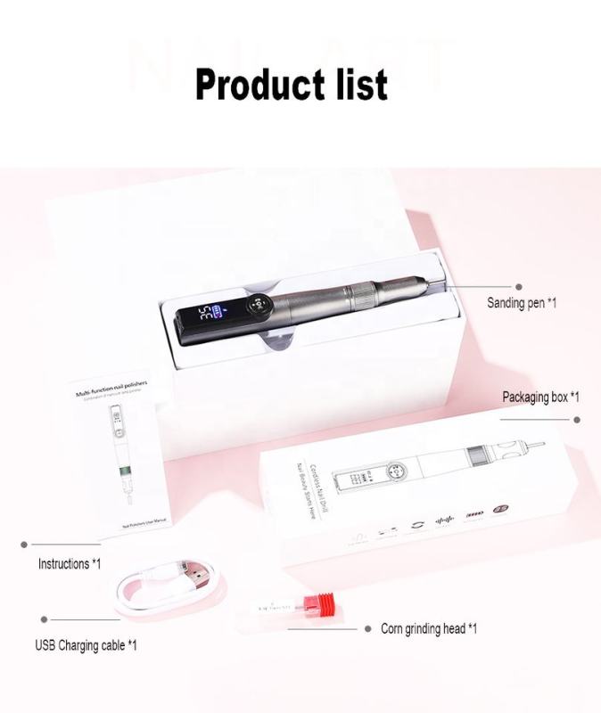 Электрическая УФ-пилочка для ногтей и сушилка для лака 2 в 1