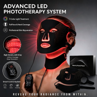 Mască facială cu lumină LED infraroșie roșie pentru terapie