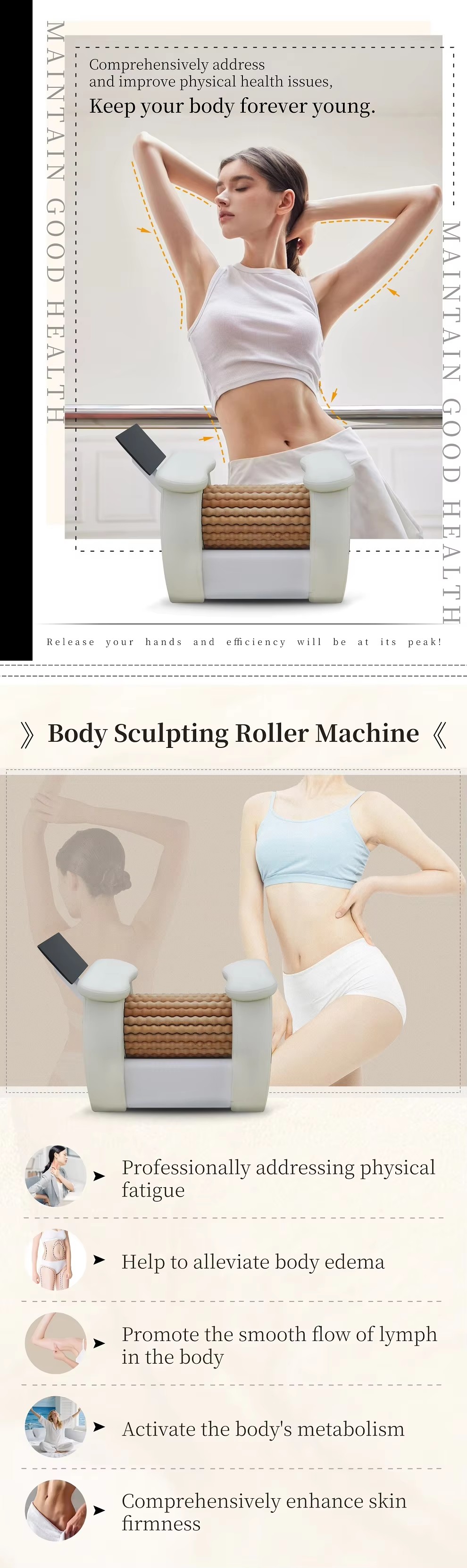 lymphatic body roll shaper machine