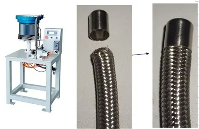 metal hose fitting assembly machine