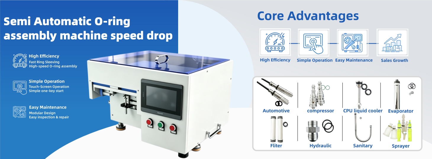 o ring assembly automation – semi automatic rubber o ring installation, insertion & mounting machine