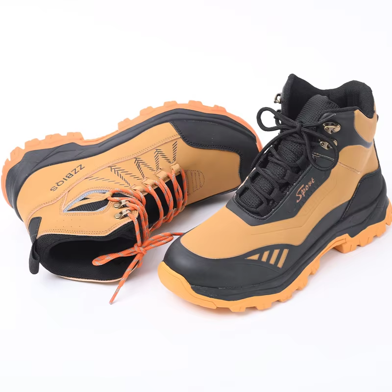 New high top steel Cotton Fabric anti smashing anti piercing site safety shoes