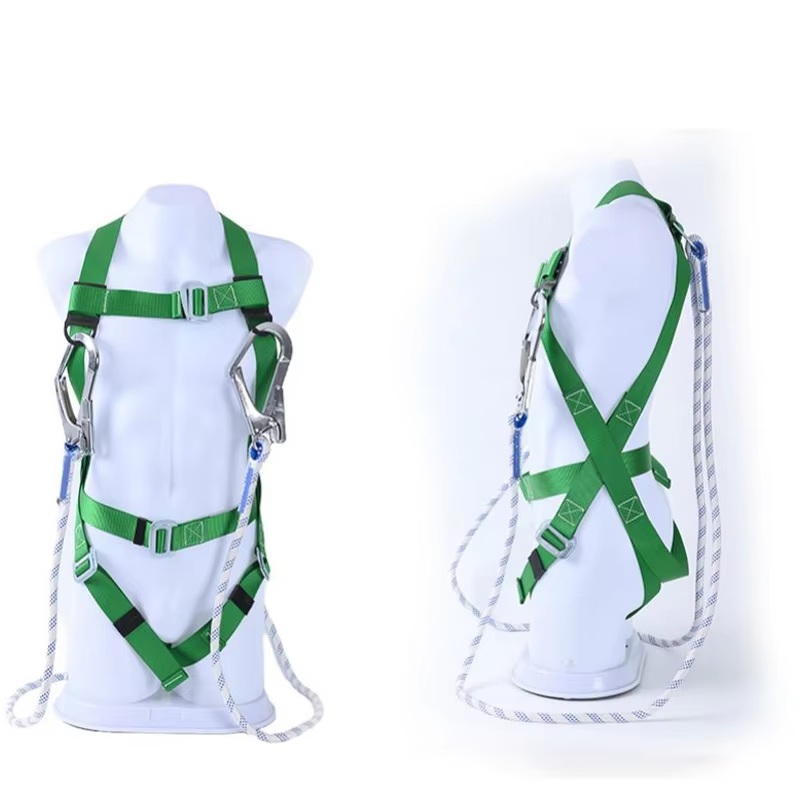 Customize multiple colors Oem Manufacturer Industrial Full Body Safety Harness Lanyard Belt Of Polyester Webbing high-quality