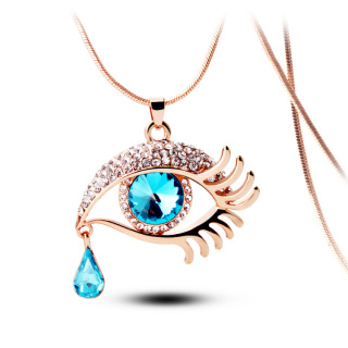 Златна верижка Колие с висулка зло око за дами