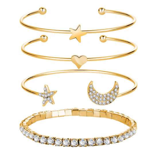 Gemstone Star Bracelet Set