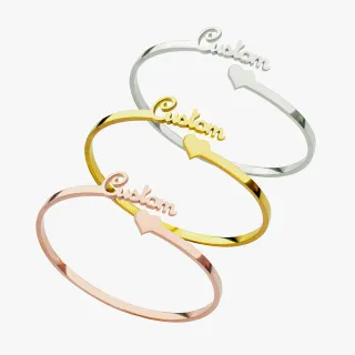 Gelang Bangle Nama Tersuai Untuk Wanita