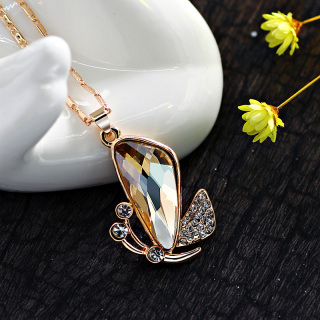 Сребърно колие Сваровски с висулка за жени