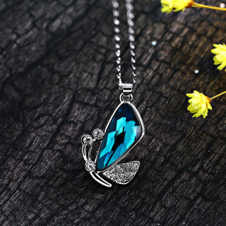 Сребърно колие Сваровски с висулка за жени