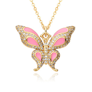 Kultainen Butterfly Riipus kaulakoru naisille