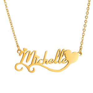 الذهب حرف اسم قلادة شخصية