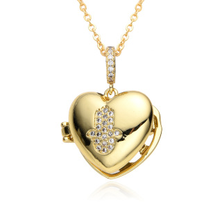 Gold Chrome Hearts Herringbone Chain Necklace