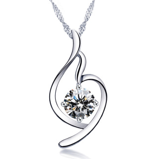 Изумрудено колие с верига от бяло злато