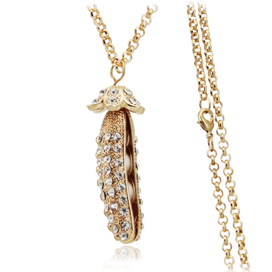 Colier cu lanț din oțel inoxidabil cu pandantiv cu diamante