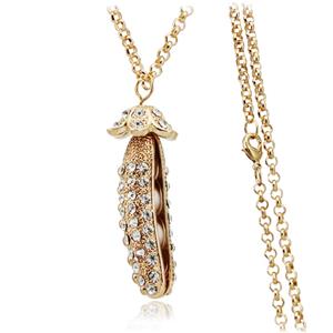 Ожерелье-цепочка из нержавеющей стали с бриллиантовым кулоном