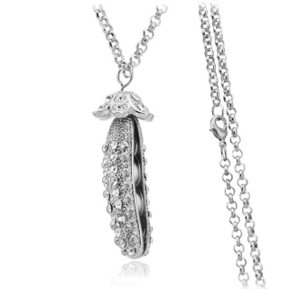 Ожерелье-цепочка из нержавеющей стали с бриллиантовым кулоном