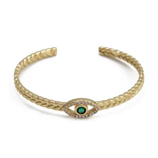 Gull Evil Eye stilig armbånd for menn