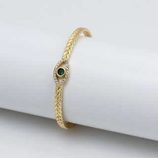 Золотой стильный мужской браслет от сглаза