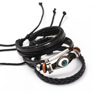 Мужской дизайнерский кожаный браслет