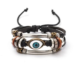 Мужской дизайнерский кожаный браслет