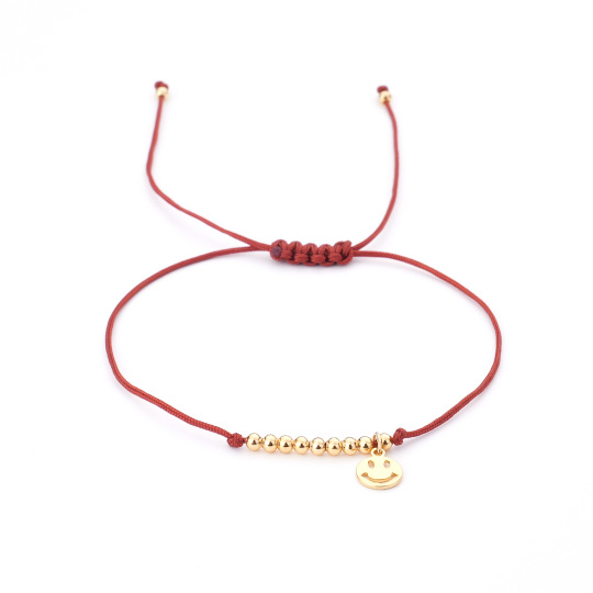 Rode koord kralen gepersonaliseerde armbanden