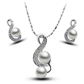 مجموعة قلادة قلادة فضية رائجة