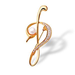 Големи златни метални брошки