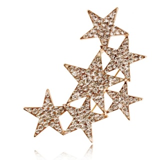 Големи златни метални брошки