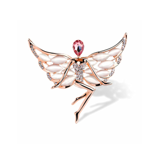 Големи златни метални брошки