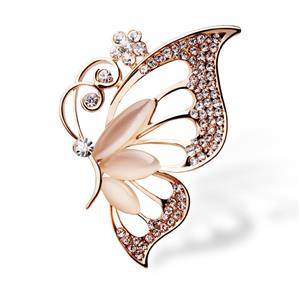 Дамска брошка с пеперуди от кристали
