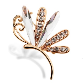 Дамска брошка с пеперуди от кристали