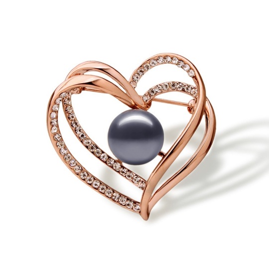 Broșă Pandora Inimă Mov