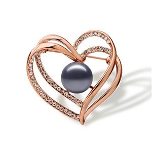 Brož Pandora Fialové srdce