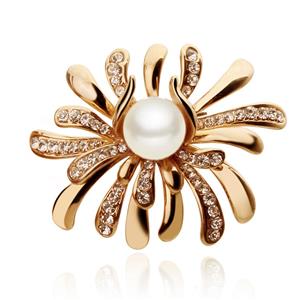 Dámské šperky s brožovou broží s perlou